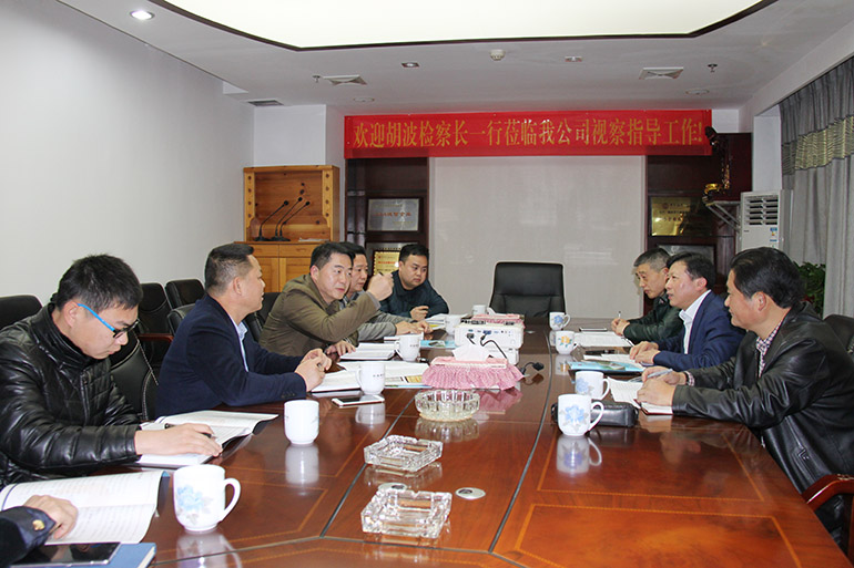 胡波檢察長蒞臨我公司調(diào)研 落實企業(yè)幫扶工作